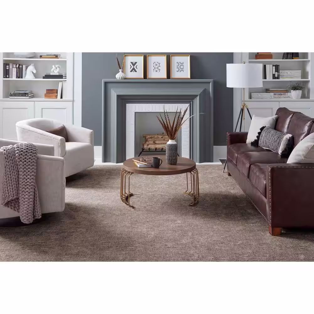 Home Decorators Collection Corry Sound  - Galaxy Shadow - Gray 38 oz. Polyester Pattern Installed Carpet