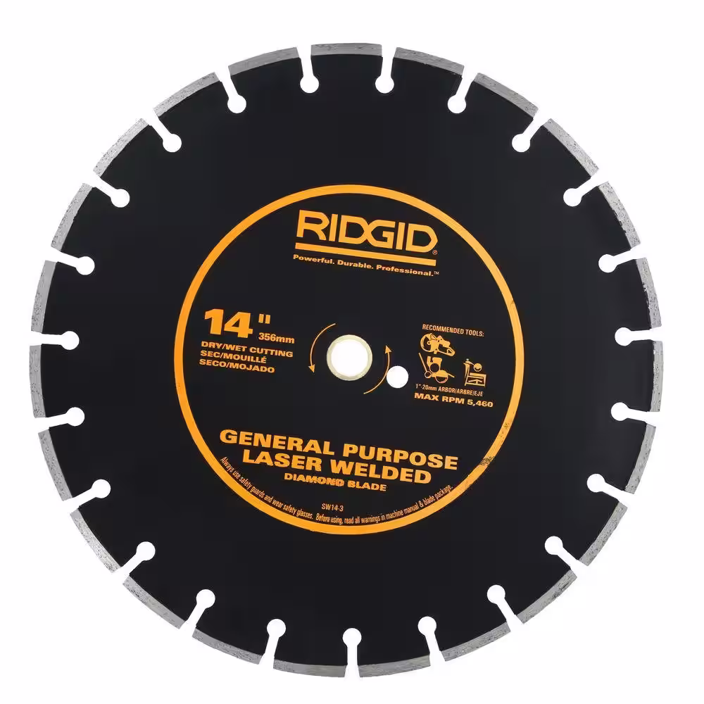 RIDGID 14 in. Diamond Blade (3-Pack)