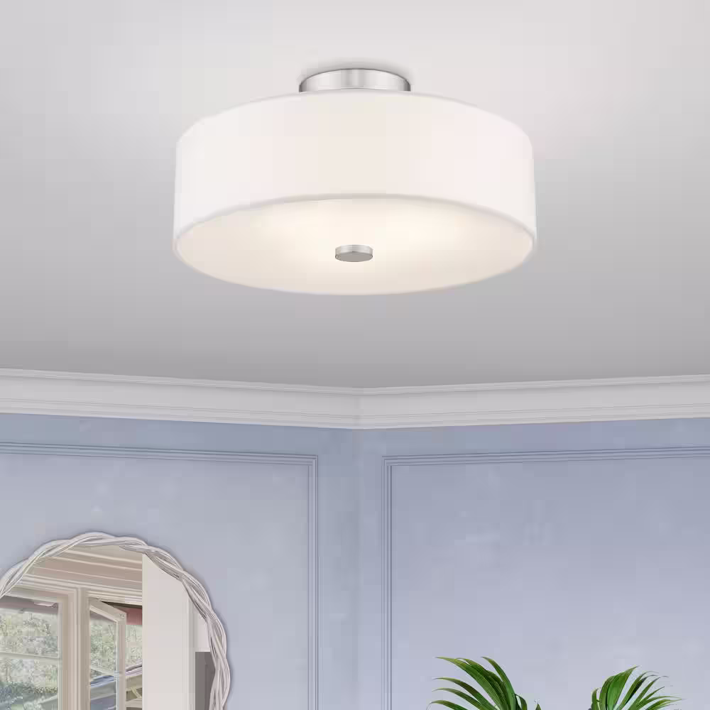 AVIANCE LIGHTING Mercury 3 Light Brushed Nickel Flush Mount