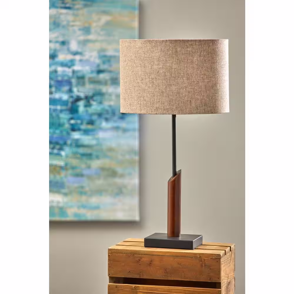 Adesso Ethan 22.5 in. Black Table Lamp