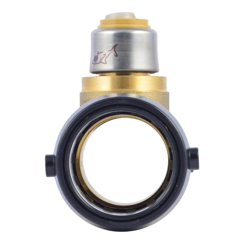 SharkBite 1-1/4 in. x 1-1/4 in. x 1/2 in. Push-to-Connect Brass Reducing Tee Fitting