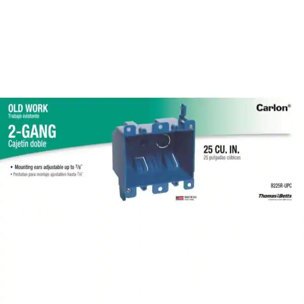 Carlon 2-Gang 25 cu. in. PVC Old Work Electrical Switch and Outlet Box