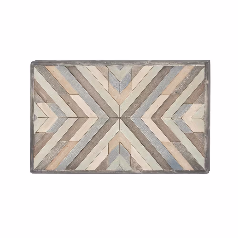 Litton Lane Wood Multi Colored Handmade Southwestern Geometric Wall Decor