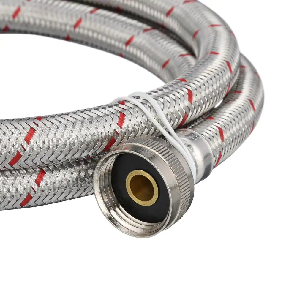 Everbilt 3/4 in. FHT x 3/4 in. FHT x 60 in. Stainless Steel Washing Machine Supply Line (2-Pack)