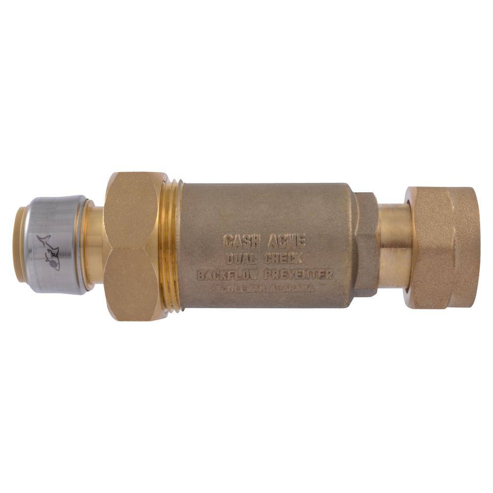 SharkBite 1 in. x 3/4 in. BF-1 Series Dual Check Backflow Preventer with SharkBite Connections