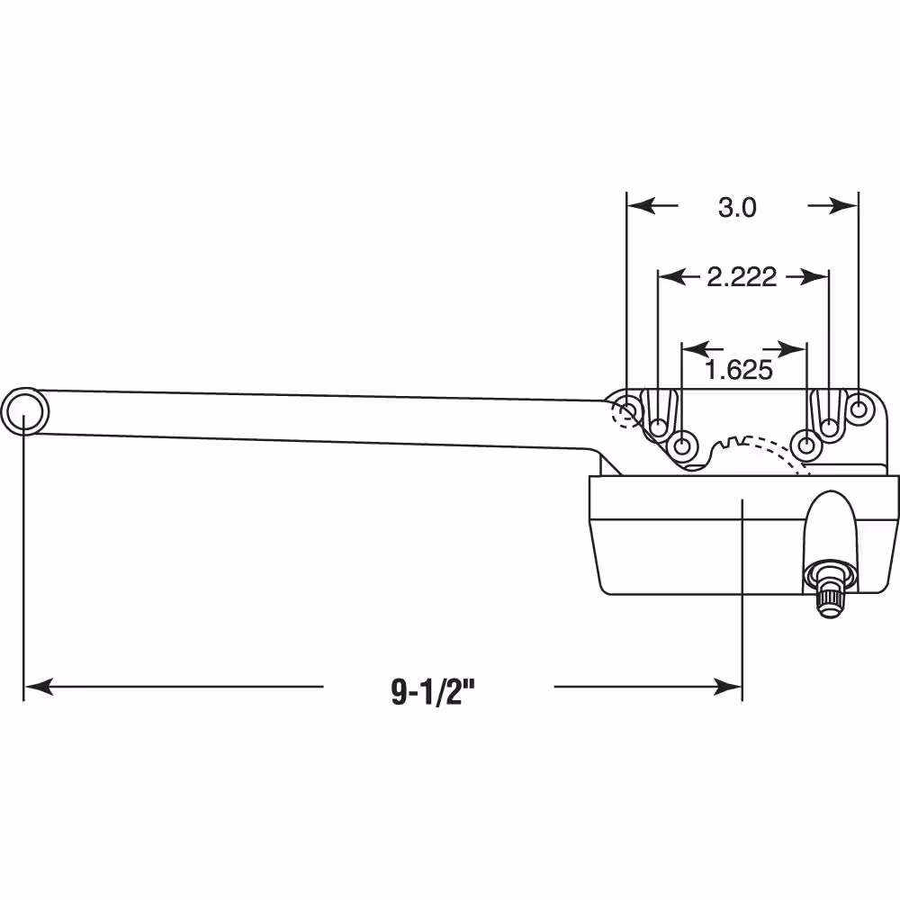 Prime-Line 9-1/2 in. Single-Arm Left-Hand Casement Operator