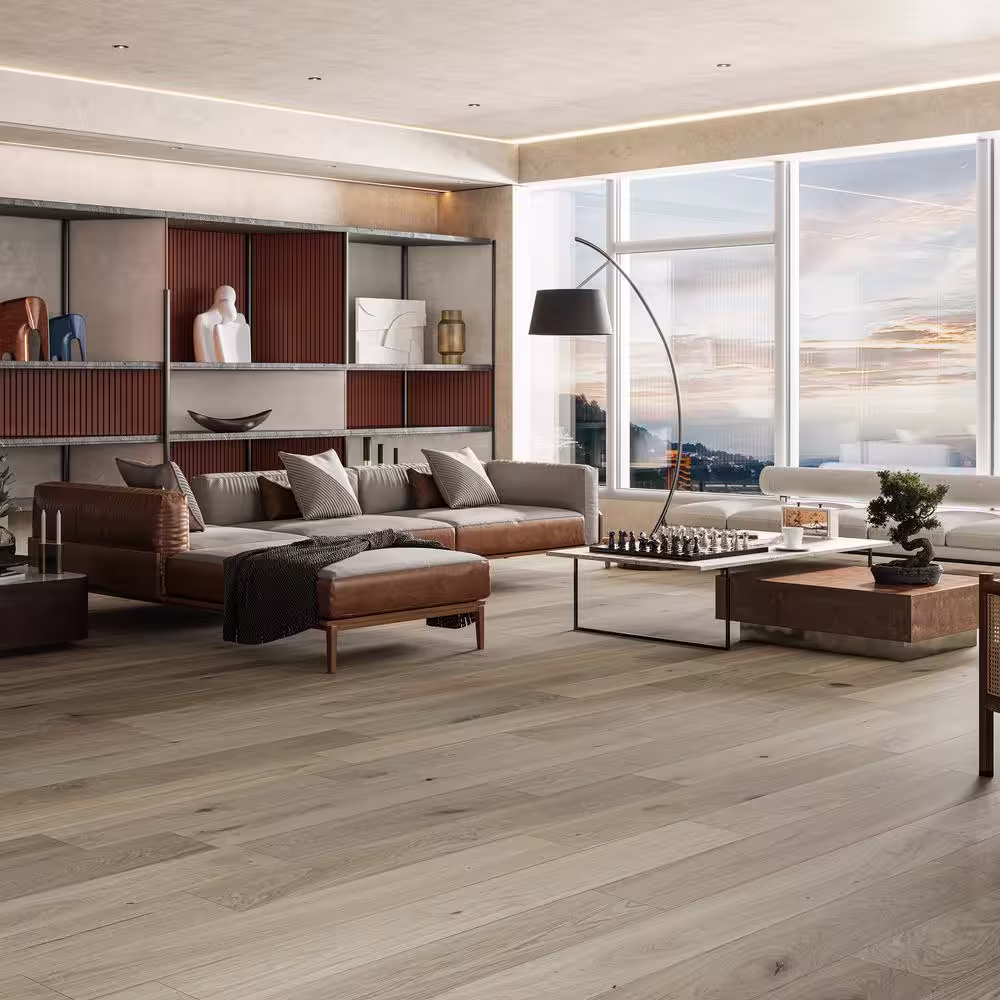 Malibu Wide Plank Beaumont French Oak 1/2 in. T x 7.5 in. W Water Resistant Wirebrushed Engineered Hardwood Flooring (23.3 sq. ft./case)