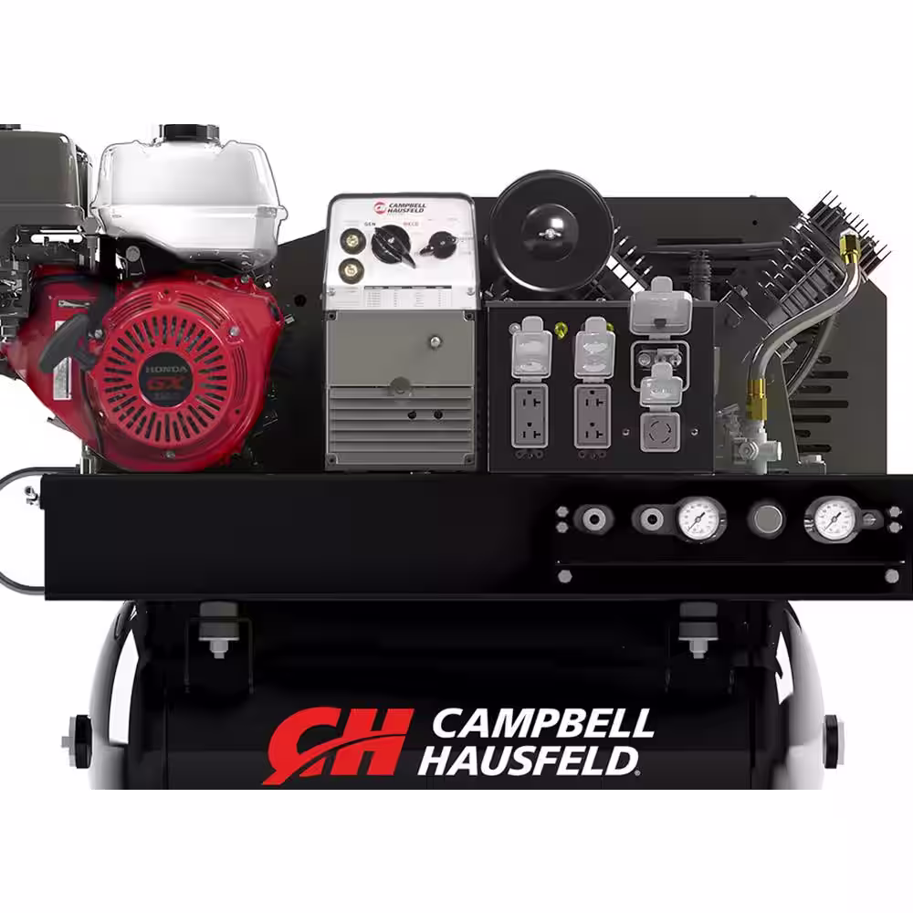 Campbell Hausfeld 30 Gal. 175 PSI Stationary Compressor, 5000W Generator, 200A Welder (3-in-1 Air Compressor/Generator/Welder Combo Unit)
