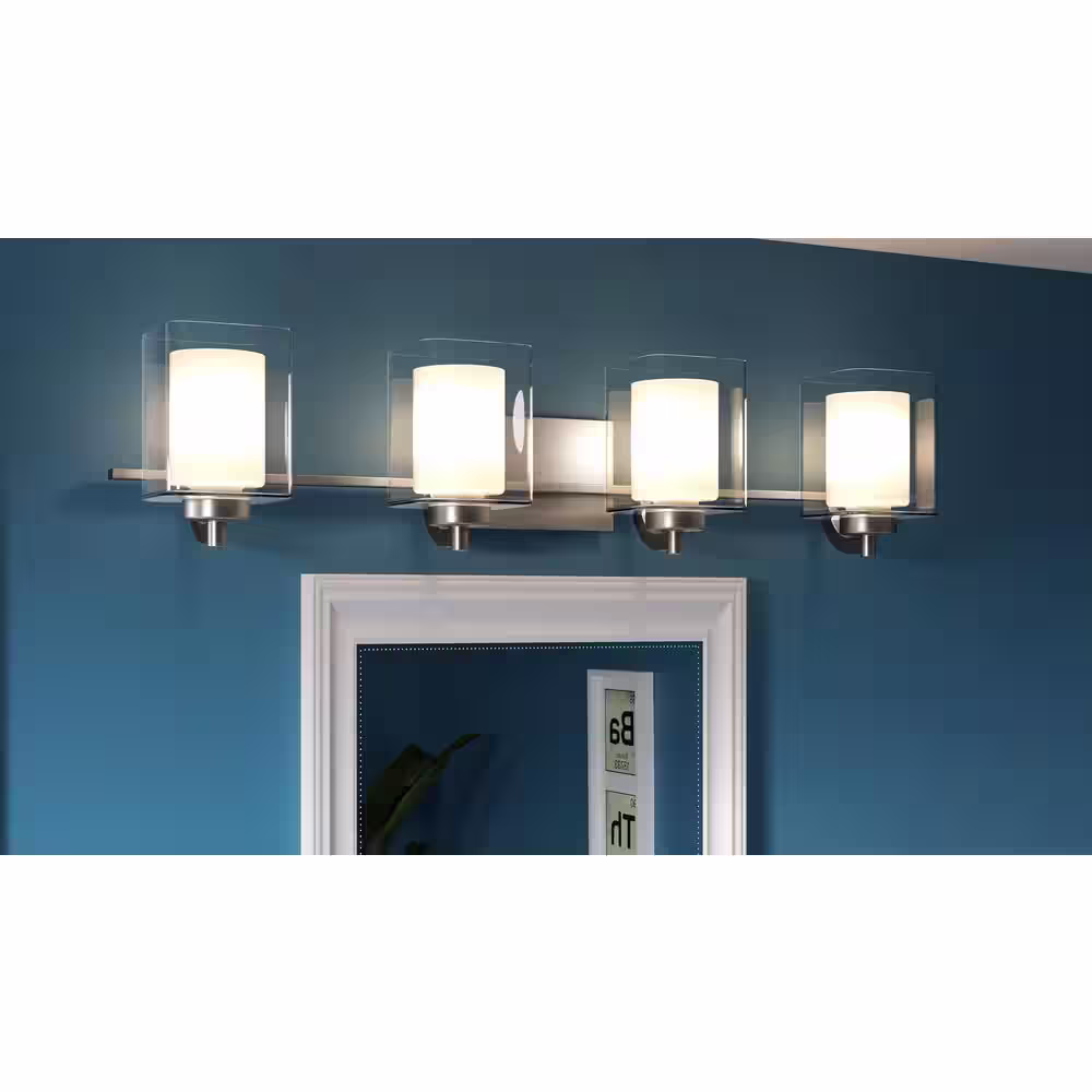 Quoizel Kolt 35.75 in. 4-Light Brushed Nickel Vanity Light