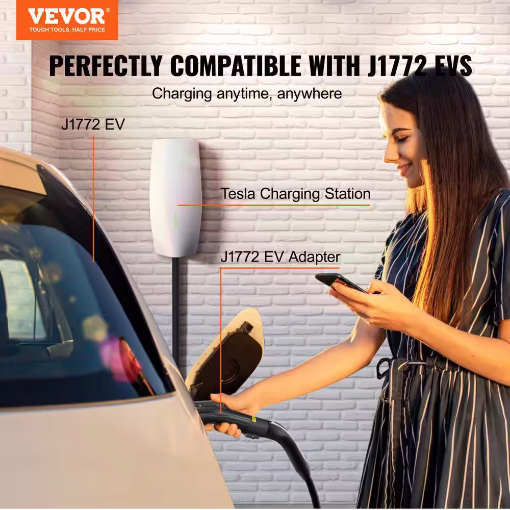 None Tesla Charging Adapter 48 Amp 240-Volt EVs Charger with Anti-Drop Lock for Tesla Wall Connector Market