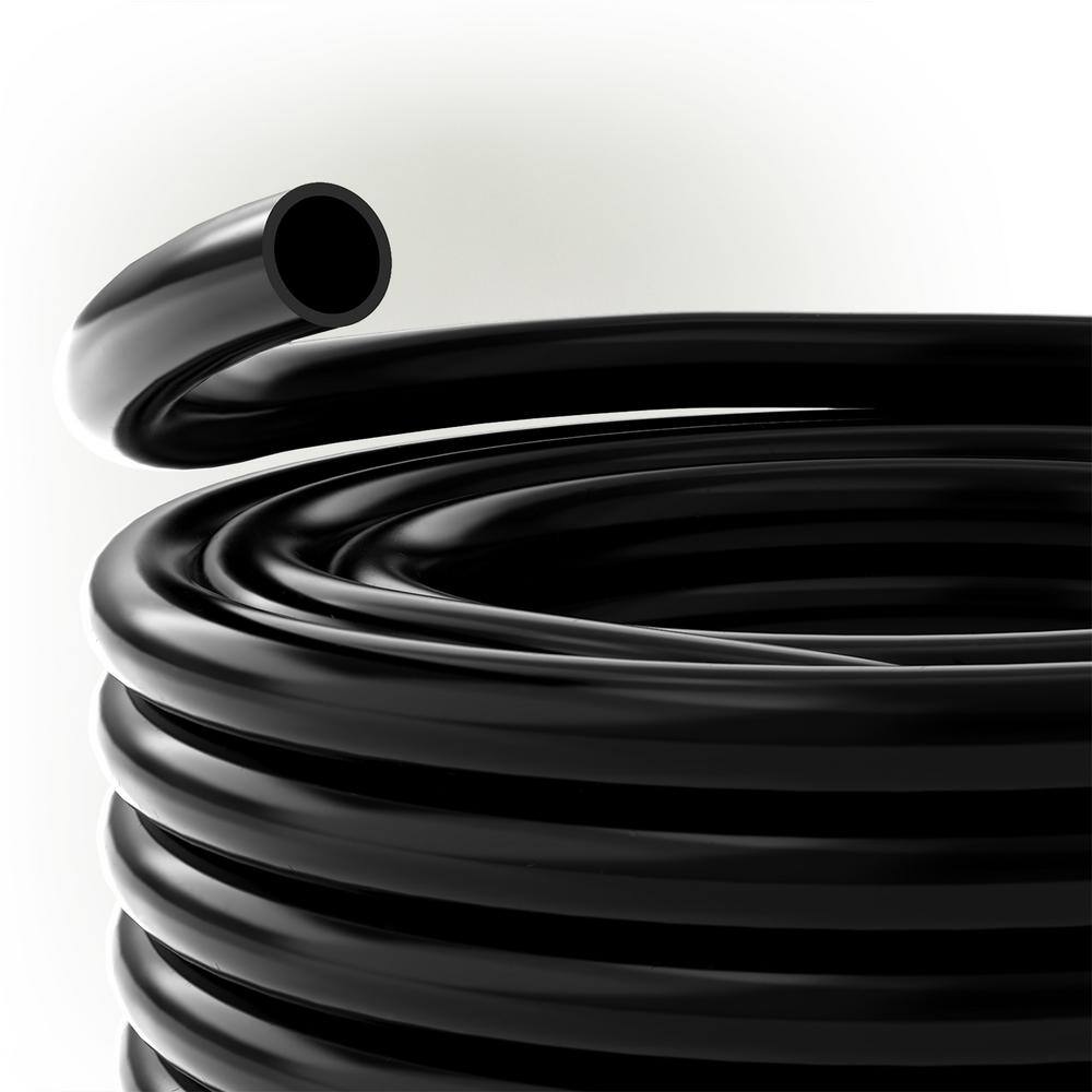 Alpine Corporation 3/4 in. I.D. x 1 in. O.D. x 100 ft. Black Flexible Vinyl Tubing for Koi Ponds, AC, Pump Discharge and More