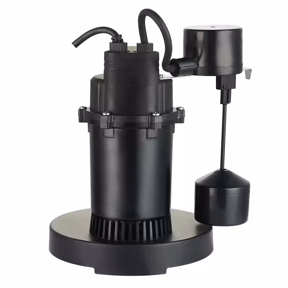 LEO 1/3 HP Submersible Plastic Base Sump Pump