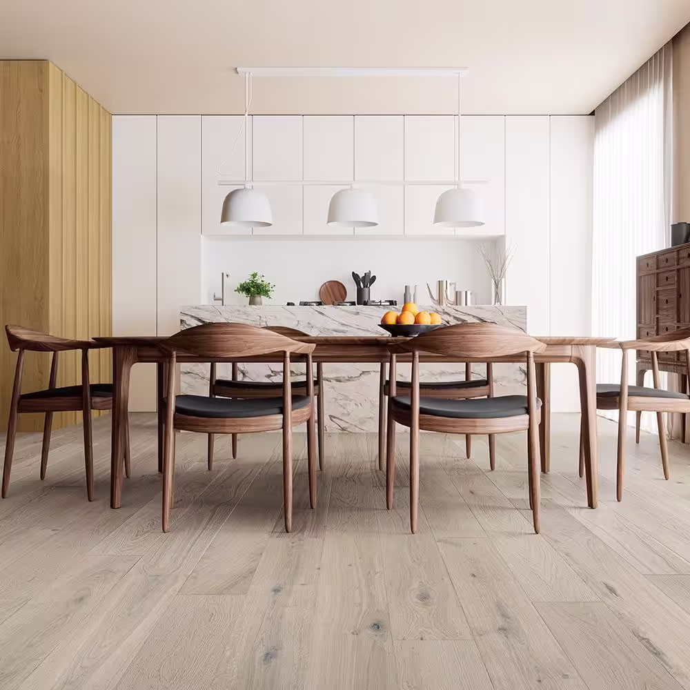 Malibu Wide Plank Burbank French Oak 9/16 in. T x 7.5 in. W Water Resistant Wire Brushed Engineered Hardwood Flooring (1259.3 sqft/pallet)