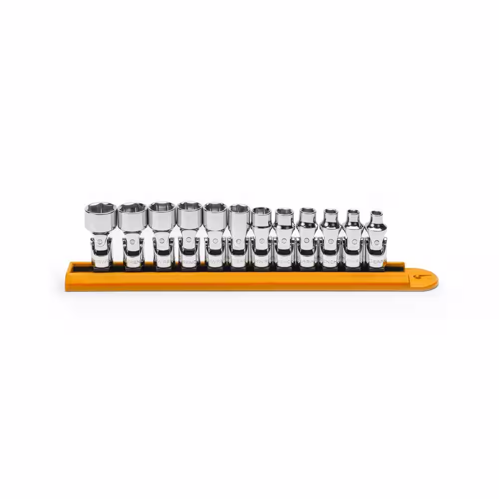 GEARWRENCH 1/4 in. Drive 6-Point Metric Flex Socket Set (12-Piece)