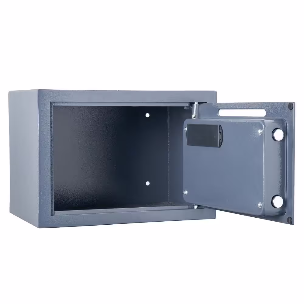 None Depository Digital Safe - Electronic Lockbox with Keypad, 2 Manual Override Keys and Opening for Dropping Cash
