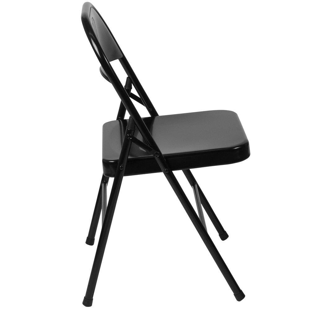 Carnegy Avenue Black Metal Outdoor Safe Folding Chair