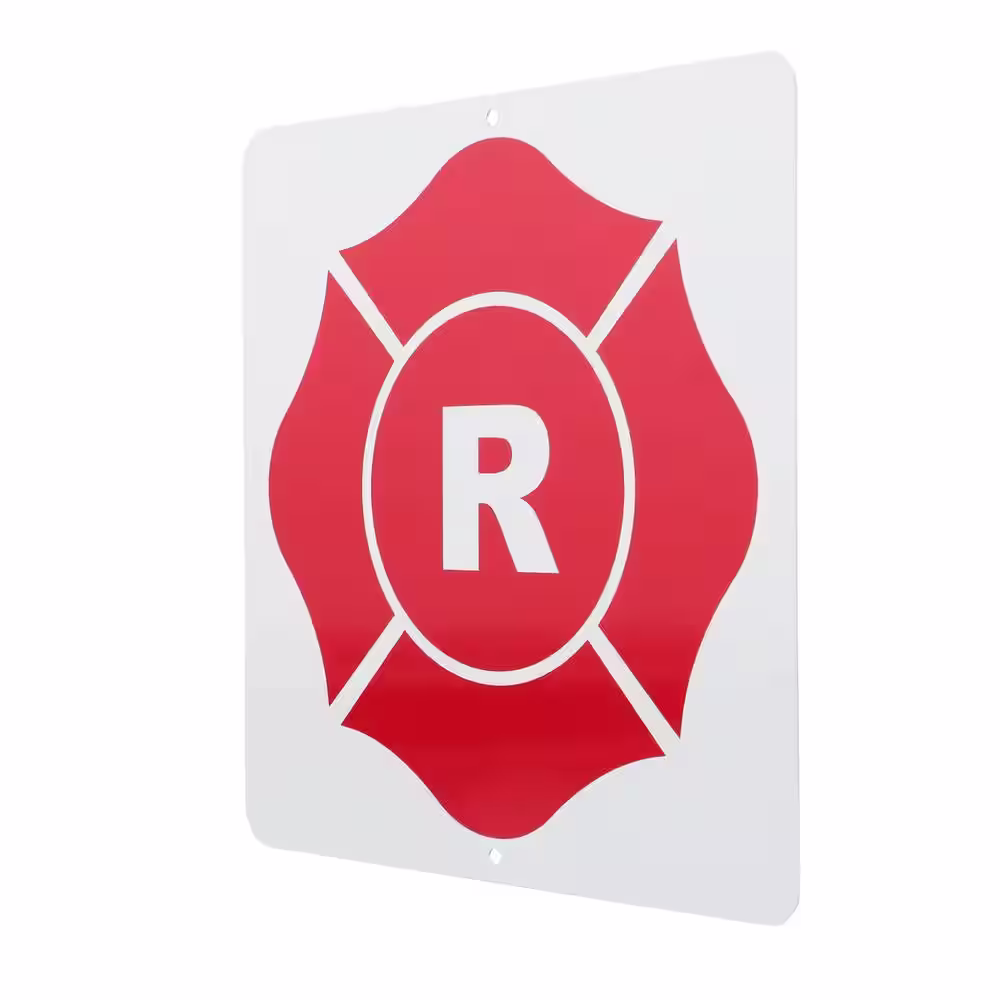 Everbilt 9 in. x 9 in. Roof Truss Aluminum R-Sign