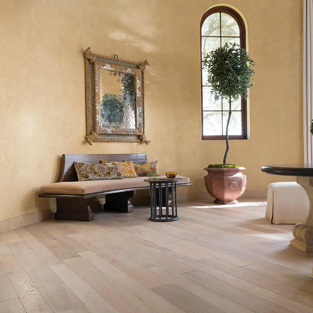 Malibu Wide Plank Santa Monica French Oak 1/2 in. T x 5 & 7 in. W Water Resistant Distressed Engineered Hardwood Flooring (24.9 sqft/case)