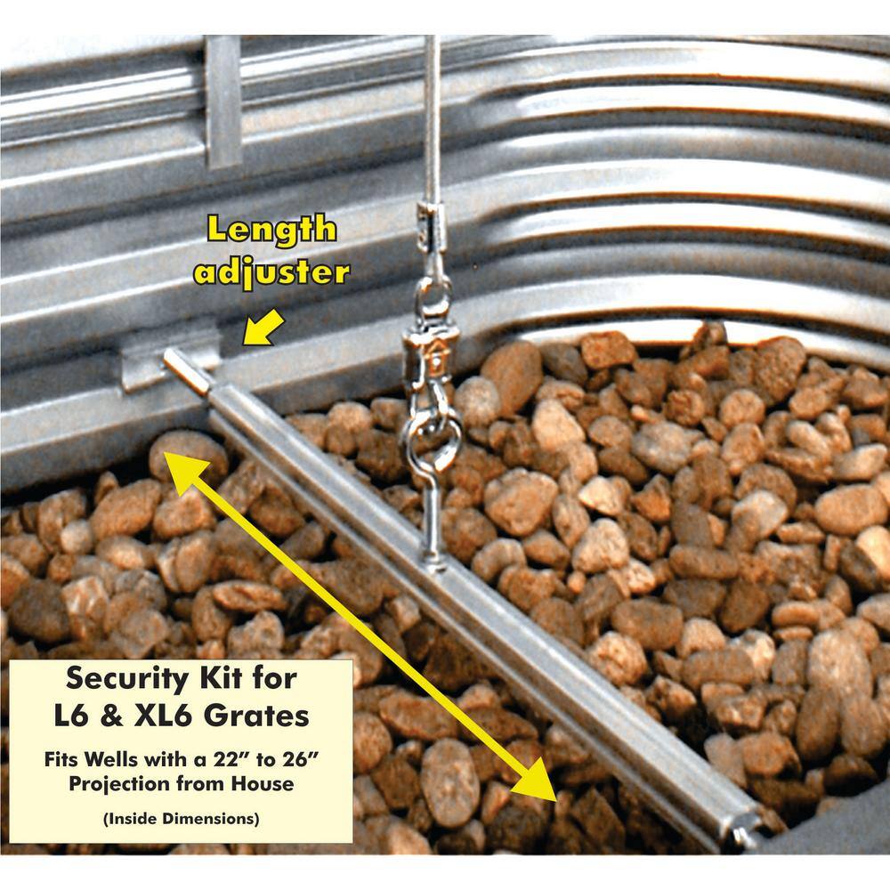 Adjust-A-Grate Security Kit for L6 and XL6 Window Well Grates