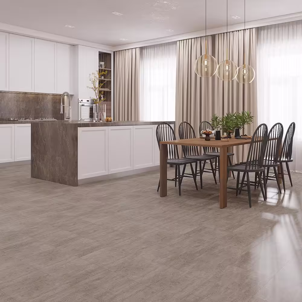 Lucida Surfaces BaseCore Cement 12 MIL x 12 in. W x 12 in. L Peel and Stick Waterproof Vinyl Tile Flooring (36 sqft/case)