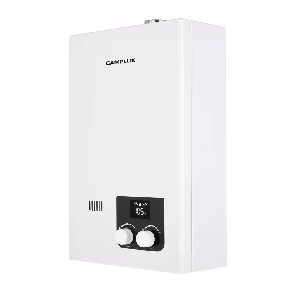 CAMPLUX ENJOY OUTDOOR LIFE Camplux 10L 2.64 GPM Residential High Capacity Color Screen Liquid Propane Gas Tankless Water Heater