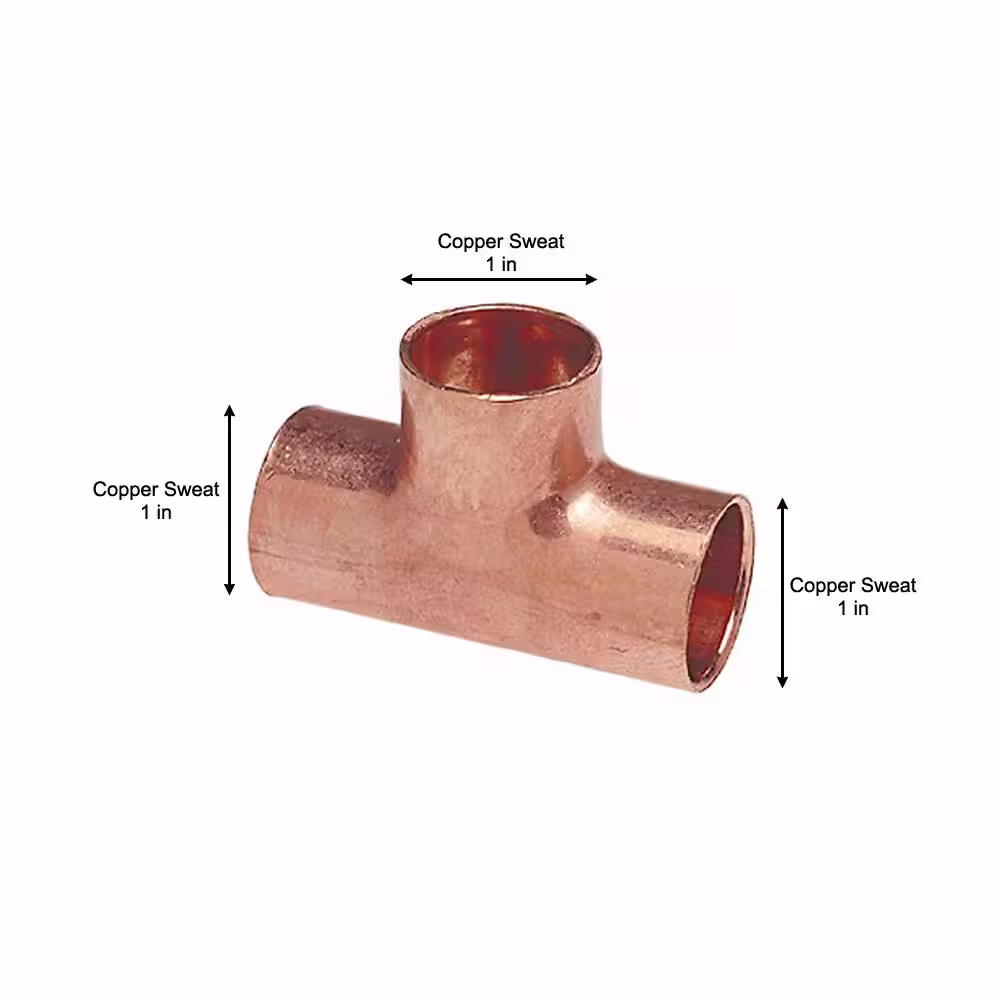 Everbilt 1 in. Copper Pressure All Cup Tee Fitting