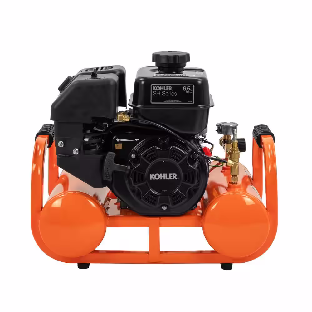 None 4 Gal. 155 PSI Kohler Gas Powered Oil Free Portable Air Compressor
