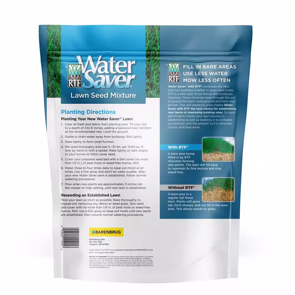 Water Saver 10 lb. Tall Fescue with RTF Grass Seed Blend