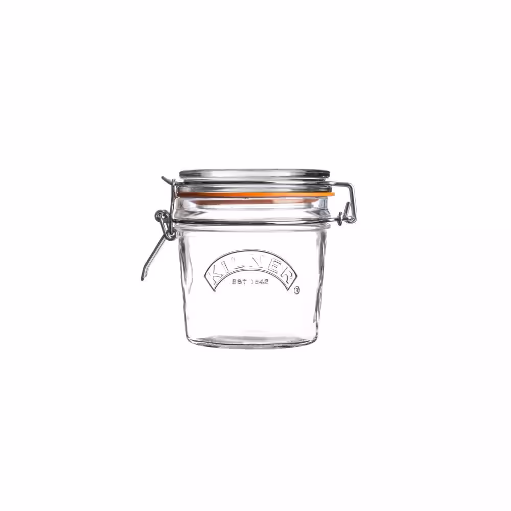 KILNER Clip Top Glass Round Clip Top Jar 12 oz. - (Set of 6)