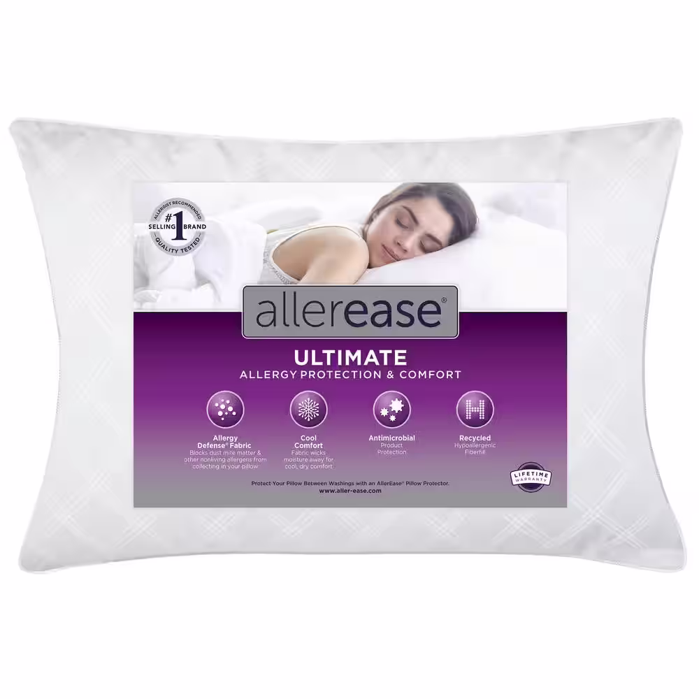 AllerEase Ultimate Protection and Comfort Down Alternative Pillow