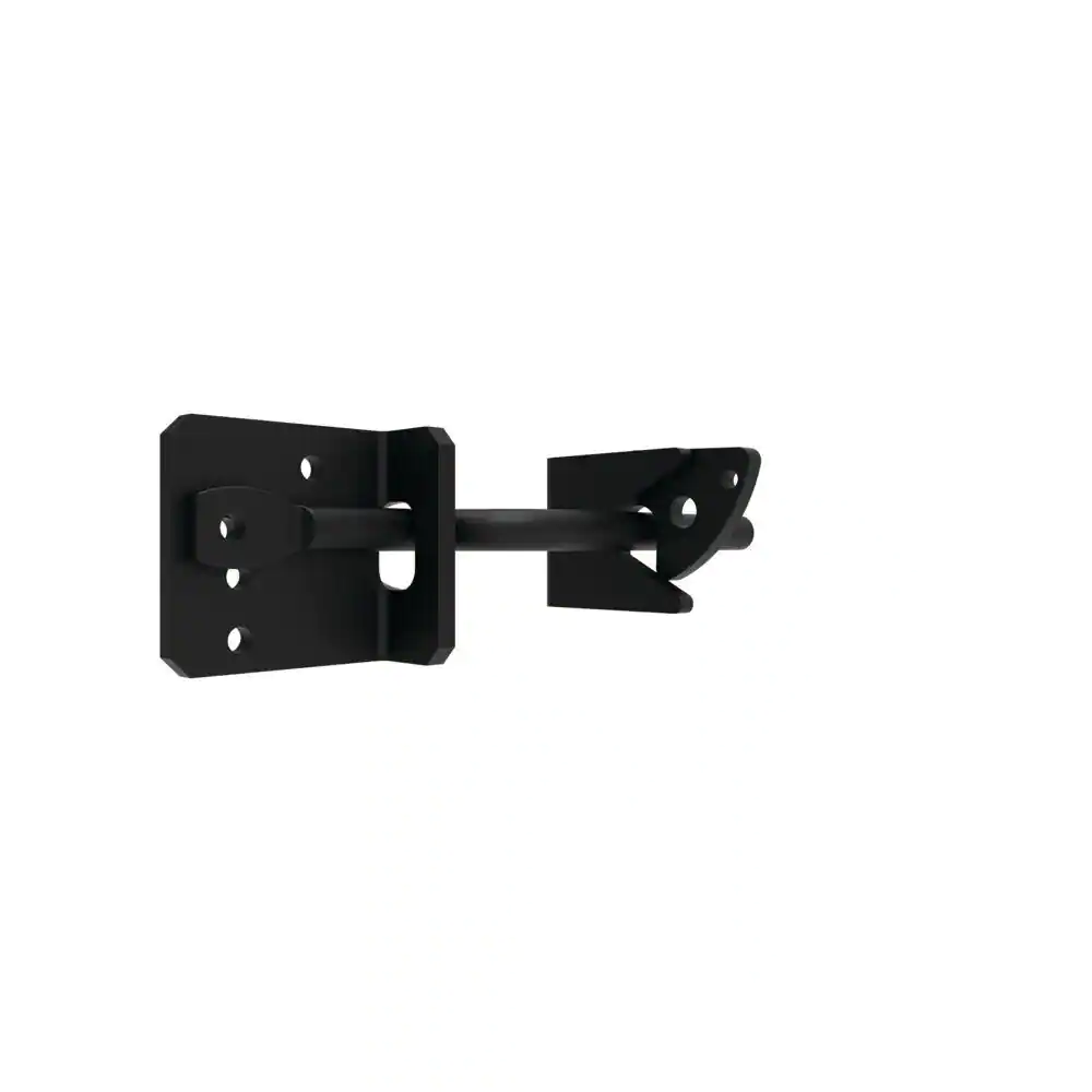 Barrette Outdoor Living 7.5 in. x 2.562 in. Heavy-Duty Black Floating Bar Gravity Latch