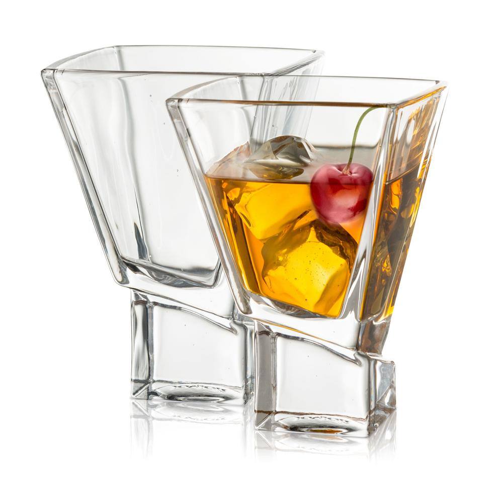 JoyJolt Carre Square 8 oz. Martini Glasses (Set of 4)