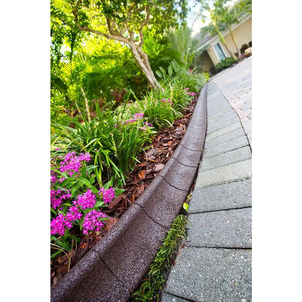 EcoBorder 4 ft. Brown Rubber Curb Landscape Edging (36-Count)