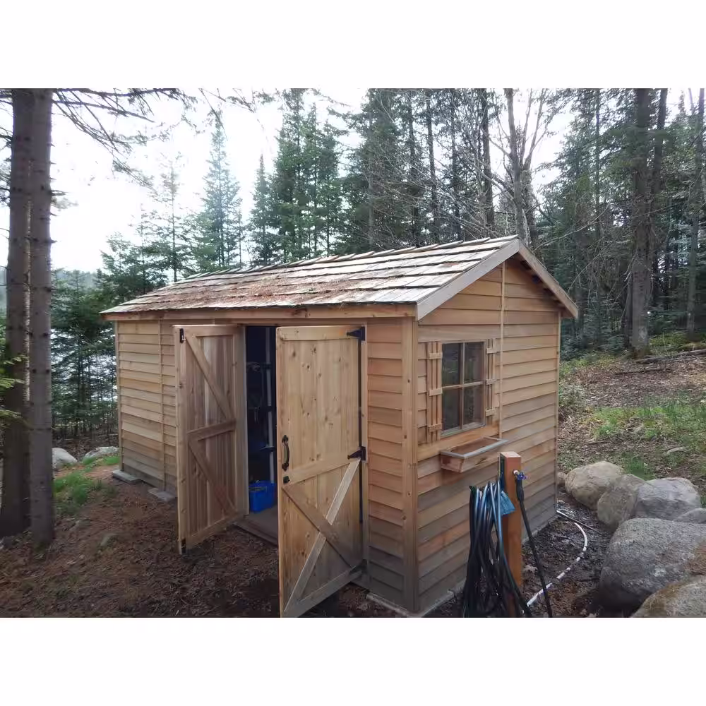 Cedarshed Rancher 8 ft. x 16 ft. Western Red Cedar Garden Shed