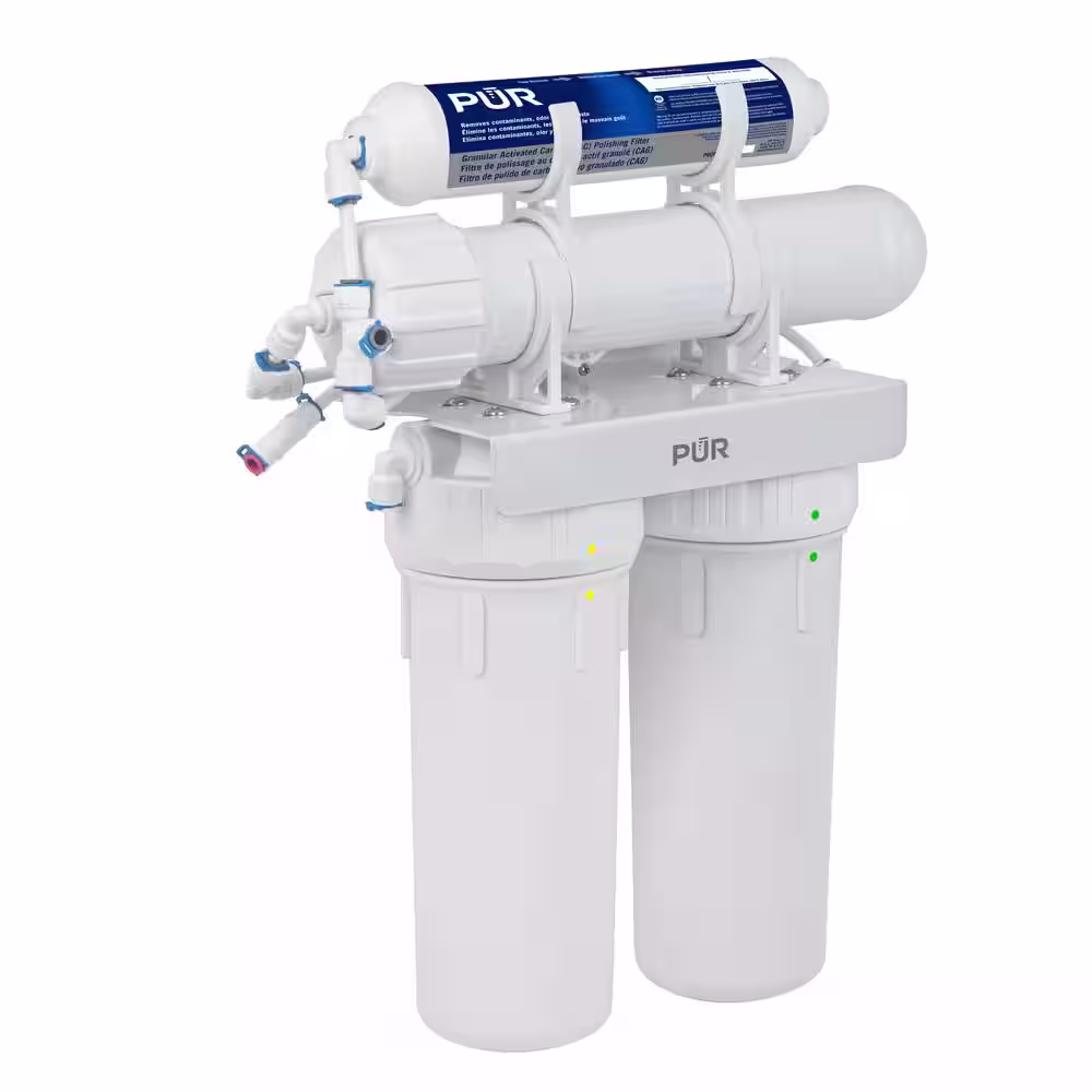 PUR 4-Stage Universal 23.3 GPD Reverse Osmosis Water Filtration System with Faucet