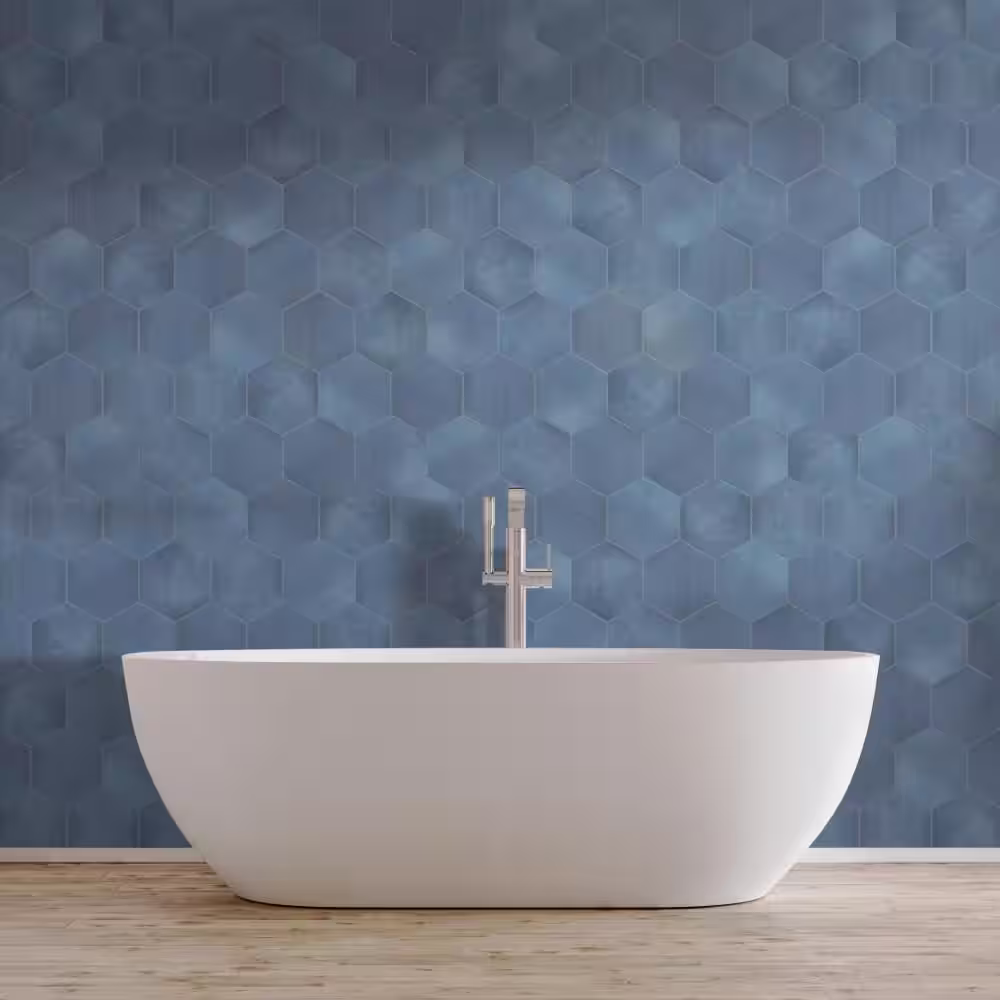Merola Tile Horizon Hex Azul 7-3/4 in. x 9 in. Ceramic Floor and Wall Tile (8.88 sq. ft./Case)