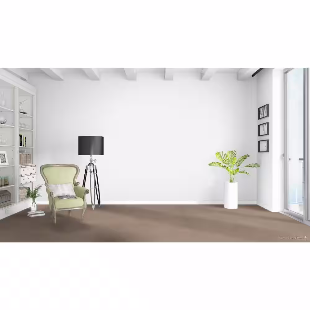 Home Decorators Collection Delicate Flower  - Elegant - Beige 40 oz. SD Polyester Texture Installed Carpet
