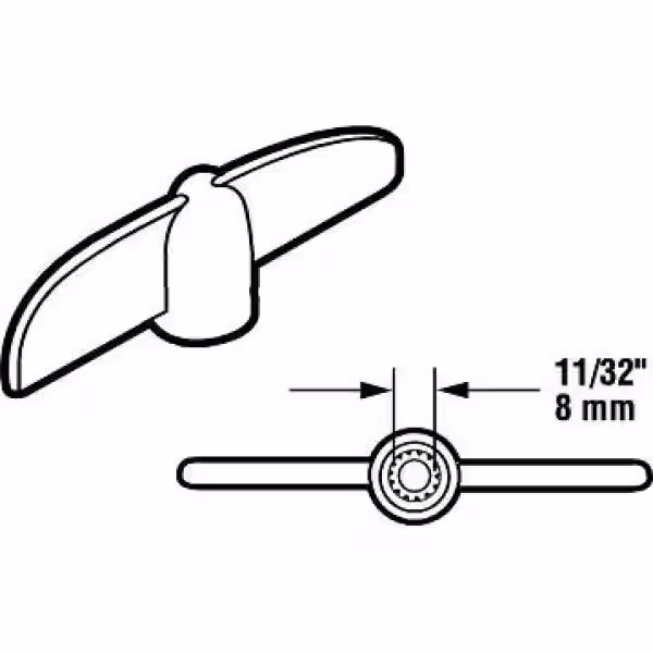 Prime-Line White Diecast Tee Crank Handle, Truth