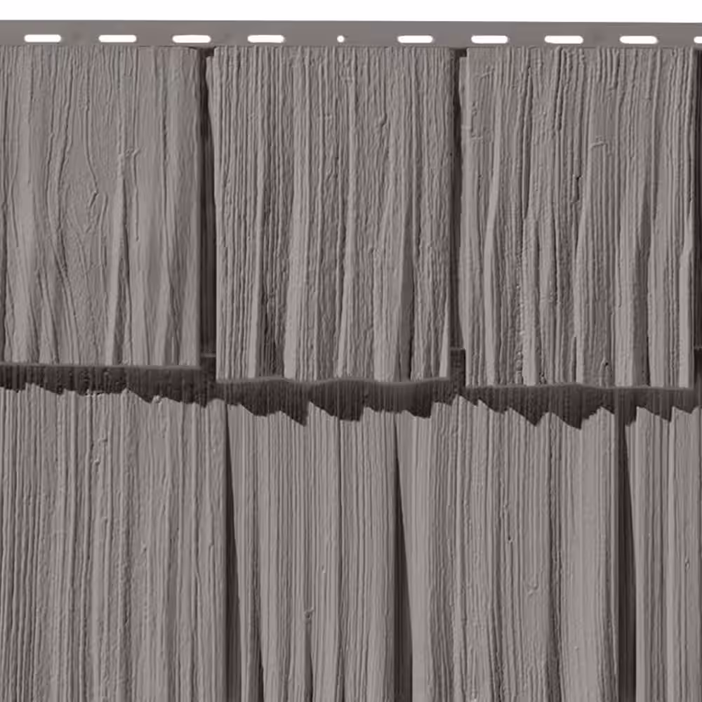 None NovikShake 18.8 in. x 48.4 in. HS Hand Split Shake Polymer Siding in Coventry Gray (9 Panels Per Box, 49.4 sq. ft.)
