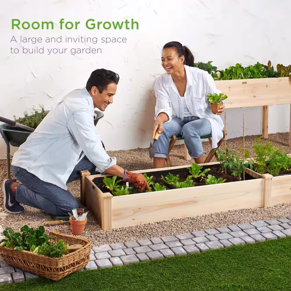 Best Choice Products 8 ft. x 2 ft. Wood Raised Garden Bed