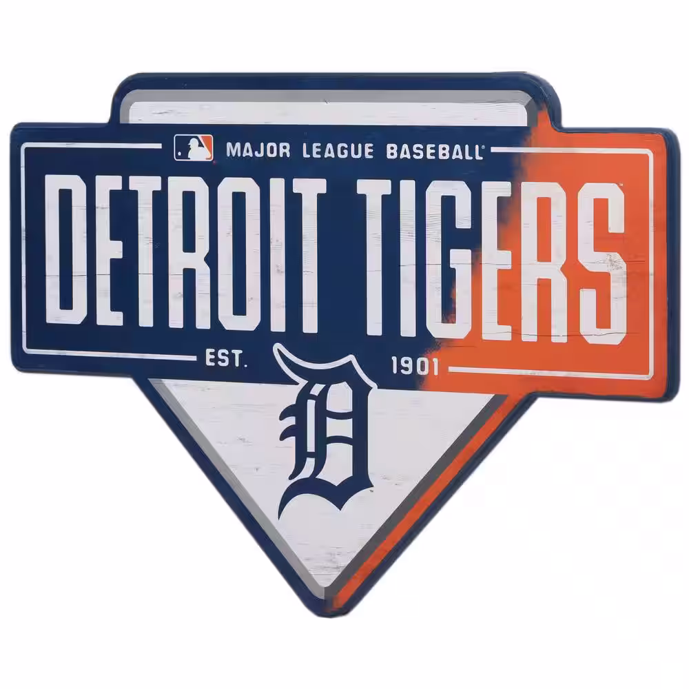 Open Road Brands Detroit Tigers MDF Base Wooden Wall Art
