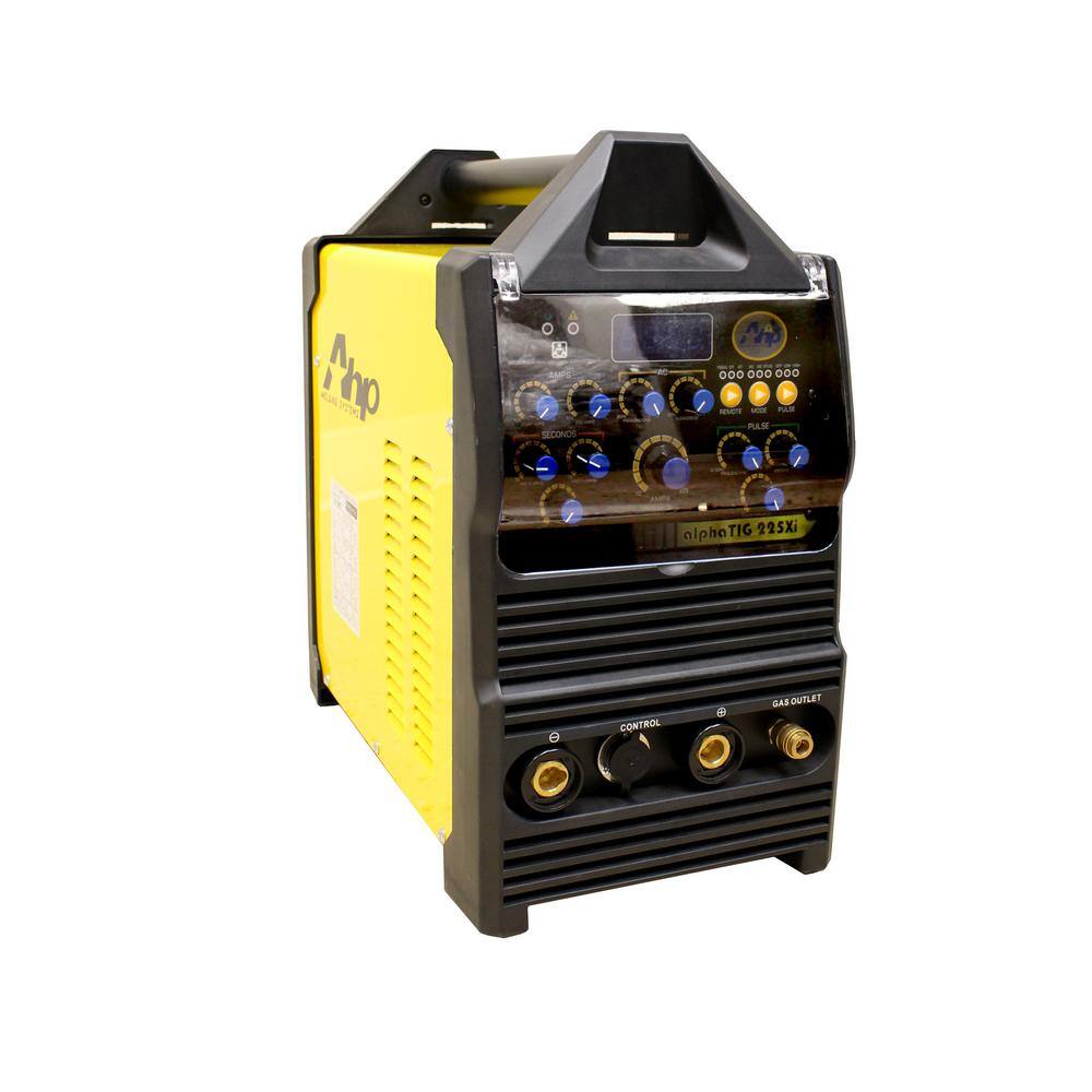 AHP 225 Amp Alpha-TIG 225Xi IGBT Digital Inverter AC/DC Pulse TIG/Stick Welder w/High Frequency, 120V/240V Dual Voltage