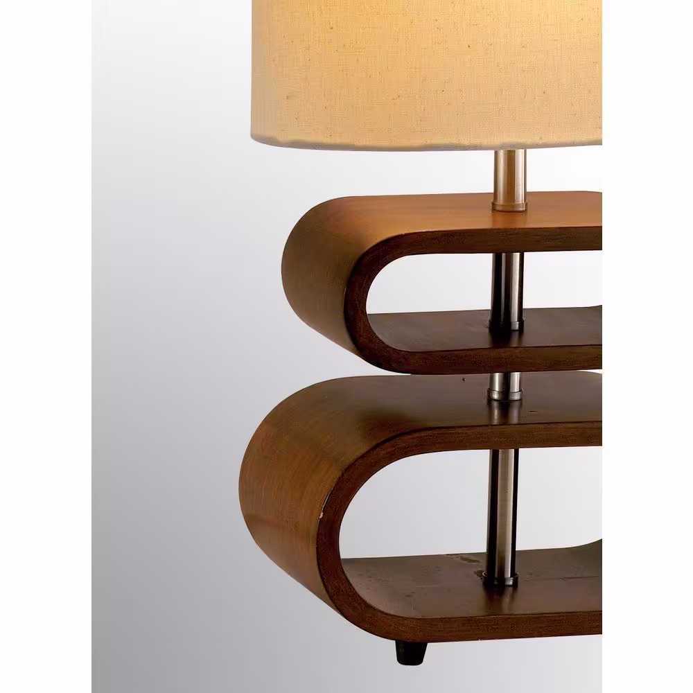 Adesso Rhythm 19.5 in. Walnut Table Lamp