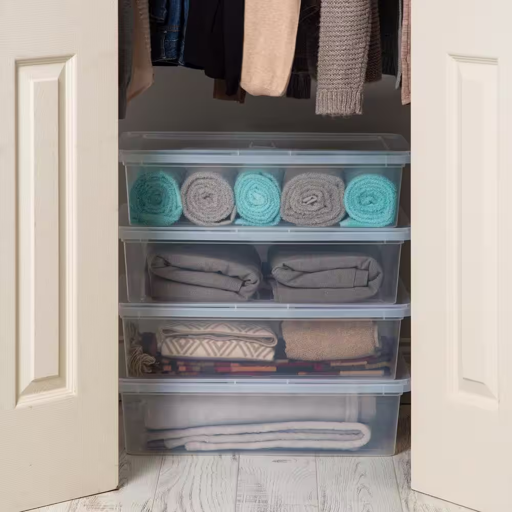 IRIS 28-Qt. Storage Box in Clear (10-Pack)