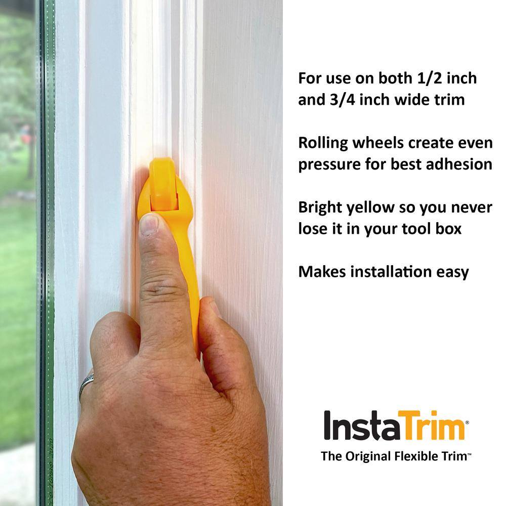 InstaTrim 3/4 in. x 10 ft. Gray PVC Self-adhesive Flexible Caulk Molding, Applicator Tool and Corner and End Caps