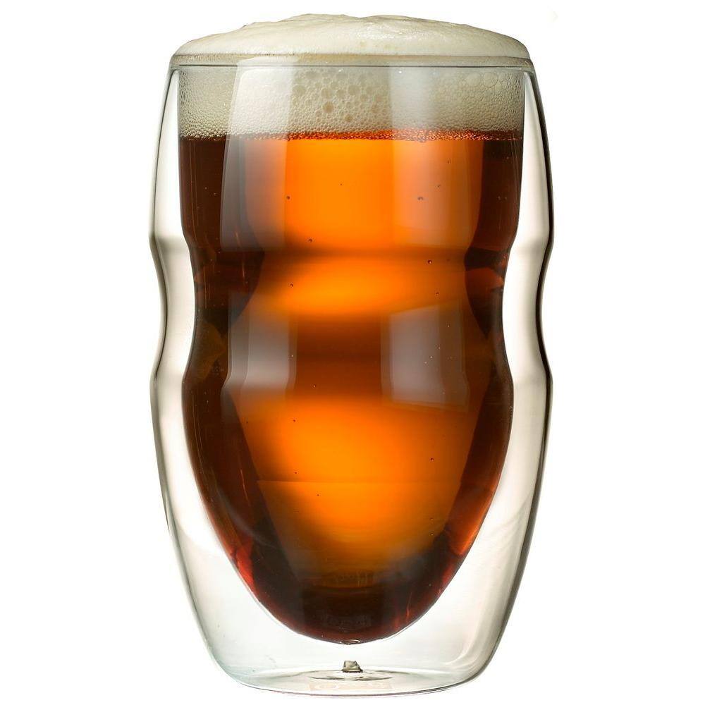Ozeri Serafino 12 oz. Double Wall Beverage and Coffee Glasses (Set of 4)