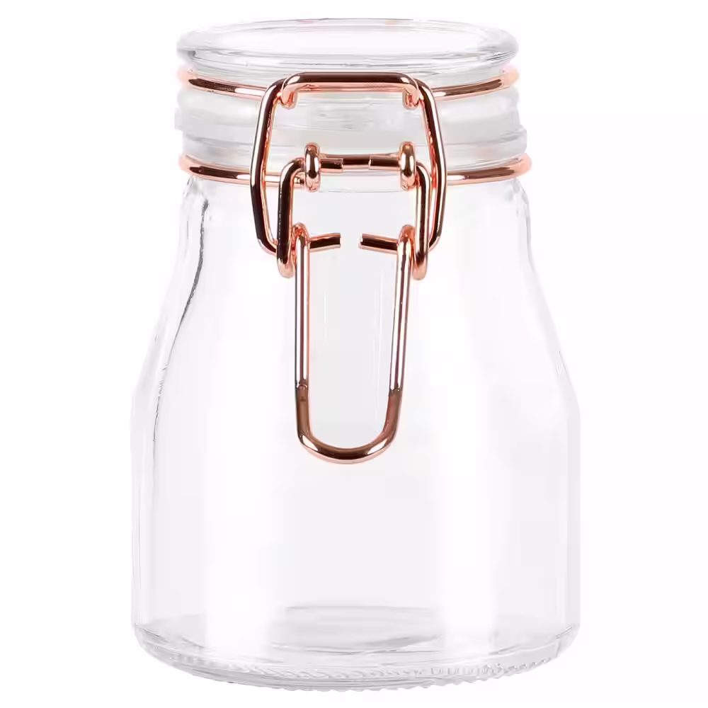 GIBSON HOME 4-Piece Treasure Trove Mini 3.8oz Glass Food Storage Jar Set