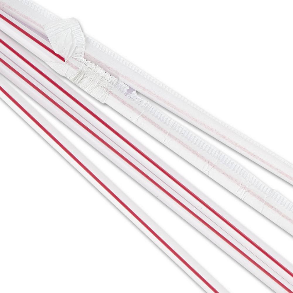Boardwalk Red Wrapped Jumbo Disposable Plastic Straws, 7.75 in., 400/Pack, 25 Packs/Carton