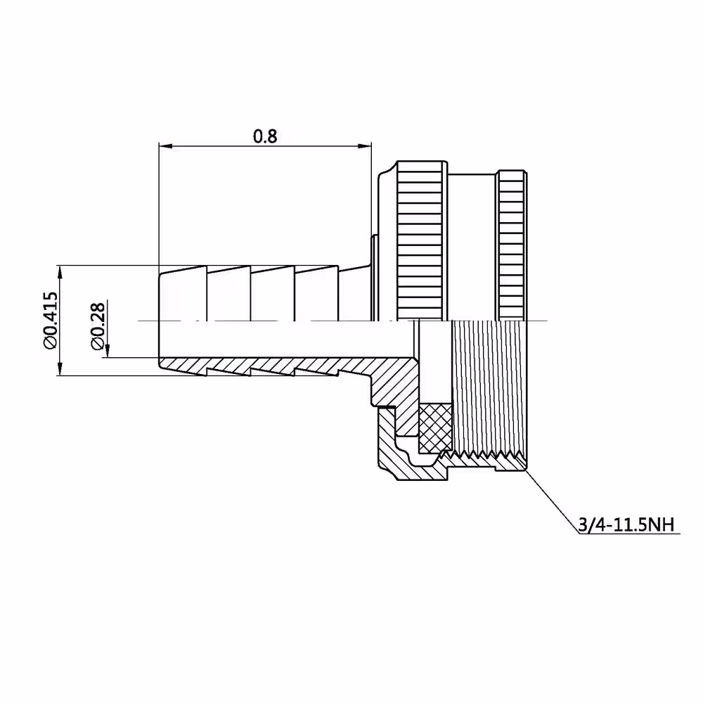 Everbilt 3/8 in. Barb x 3/4 in. FHT Brass Adapter Fitting