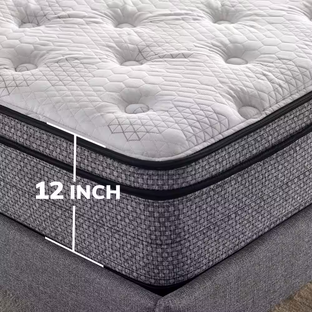 Sleepinc. 12 in. Firm Memory Foam and Innerspring Pillow Top CertiPUR-US Queen Hybrid Mattress